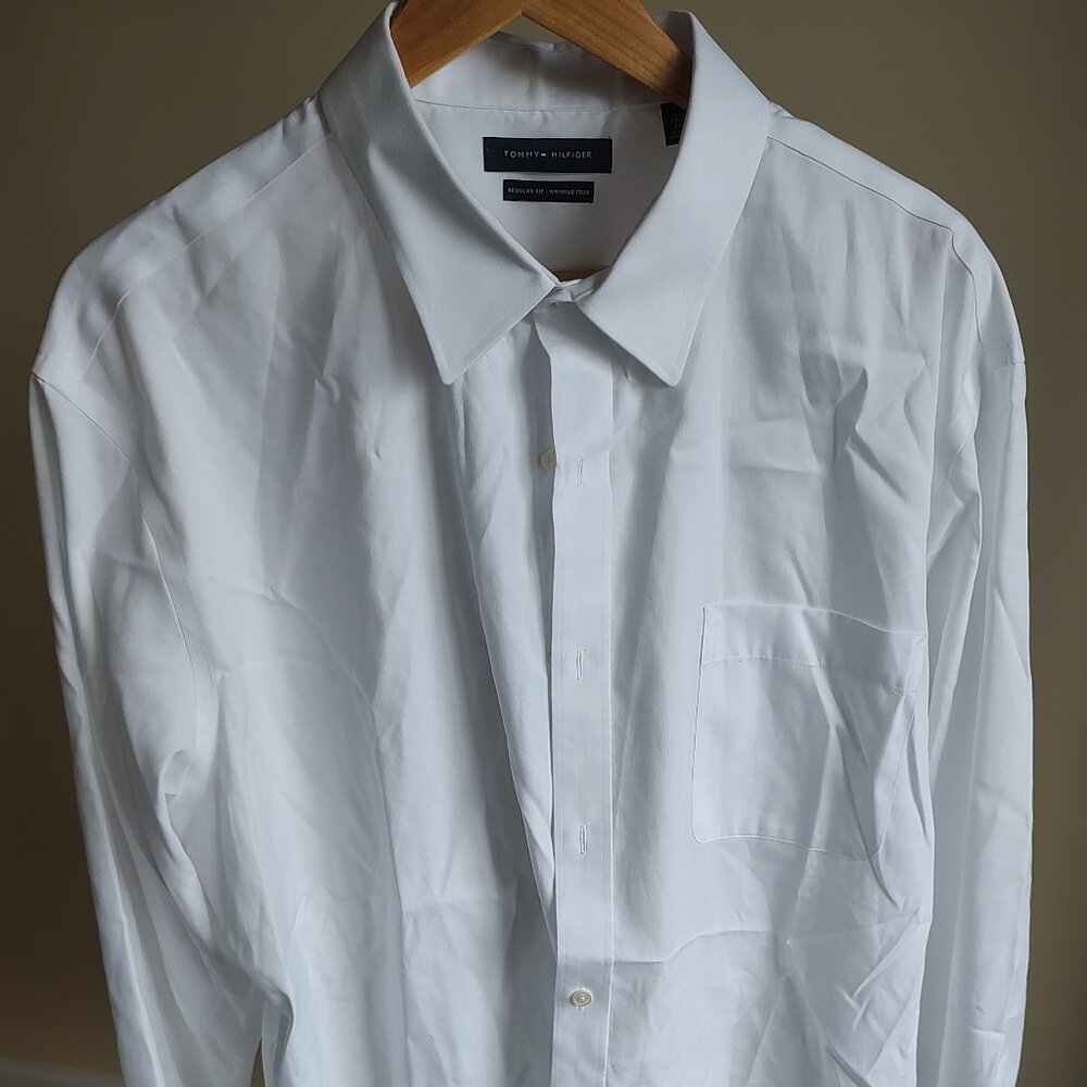 Tommy Hilfiger White Long Sleeve Dress Shirt - Size XXL / 18.5 34/35